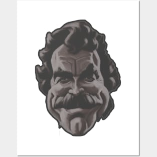 Tom Selleck face cartoon design Posters and Art